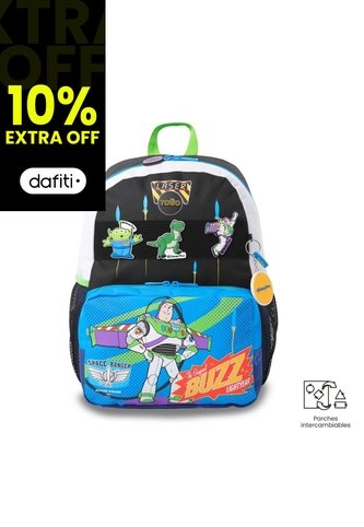 Morral Para Niño Toy Story Buzz Mediano Color Azul Totto