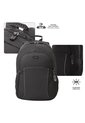 Morral Mochila Para Hombre Porta Pc Gris Oscuro Cambri Totto de Totto