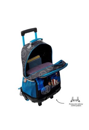 Morral Con Ruedas Niño Avengers Capitán América Grande Gris
