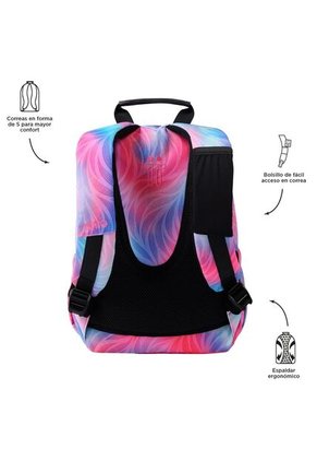 Morral Para Mujer Juvenil Porta PC 10" Tempera Glitter Rosado