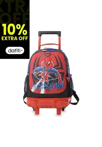 Maleta Para Niño Con Ruedas Spiderman Urban Mediano Rojo Totto