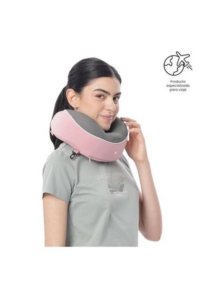 Almohada De Viaje Memory Foam Plane Color Rosado