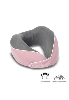Almohada De Viaje Memory Foam Plane Color Rosado
