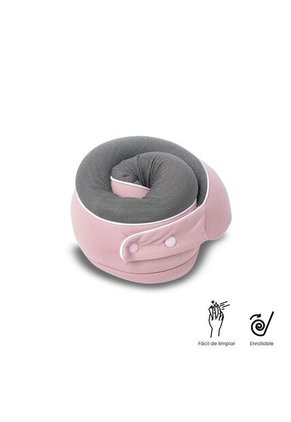 Almohada De Viaje Memory Foam Plane Color Rosado