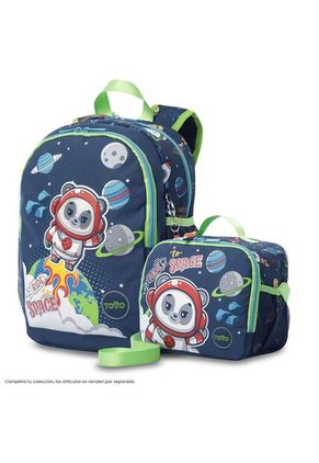 Lonchera Térmica Para Niño Panda Space Grande Azul