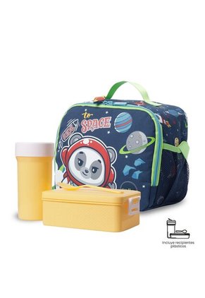 Lonchera Térmica Para Niño Panda Space Grande Azul