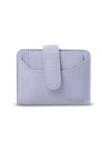 Billetera Para Mujer Texture Dull Con RFID Blocker Morada Totto