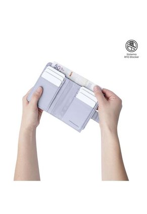 Billetera Para Mujer Texture Dull Con RFID Blocker Morada