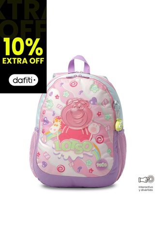 Morral Para Niña Lotso Gummy Mediano Rosado Totto