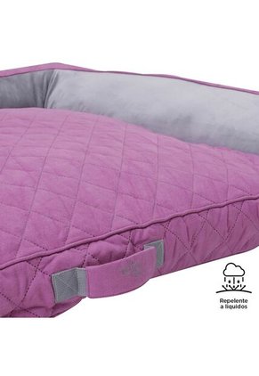 Cama Para Perros Acolchada Alina Morada Con Colchón Extraíble