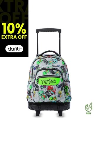Morral Escolar Con Ruedas Para Niño Renglón Con Dinosaurios Totto