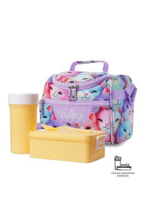 Lonchera Térmica Para Mujer Pizarra Mediano Blanca