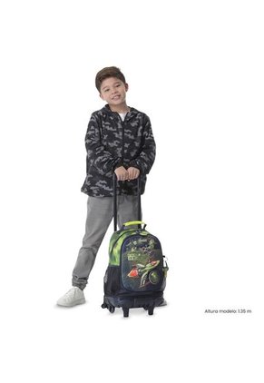 Maleta Para Niño Con Ruedas Explorer Ship Mediano Verde