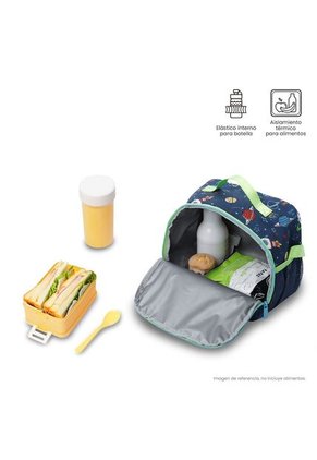 Lonchera Térmica Para Niño Panda Space Grande Azul