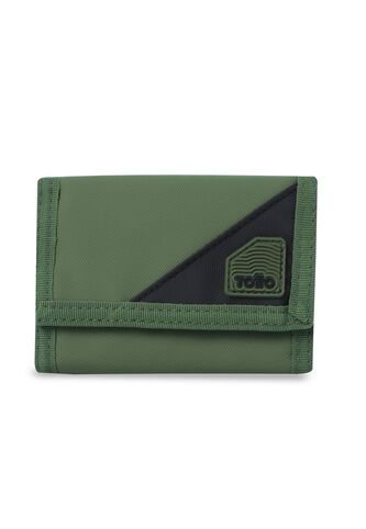 Billetera Para Hombre Contrast Can Con RFID Blocker Verde Totto
