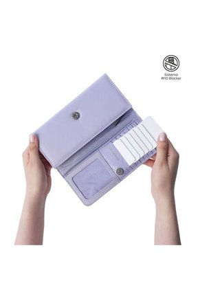 Billetera Para Mujer Adelaide 2 Con RFID Blocker Morada