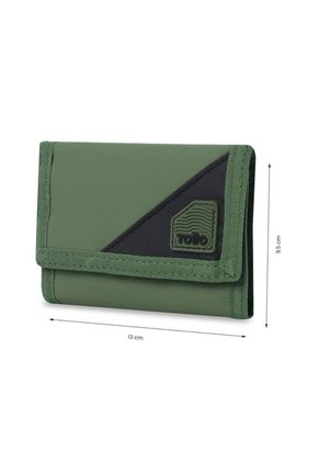 Billetera Para Hombre Contrast Can Con RFID Blocker Verde