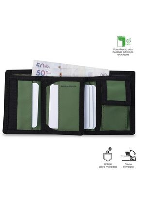 Billetera Para Hombre Contrast Can Con RFID Blocker Negra