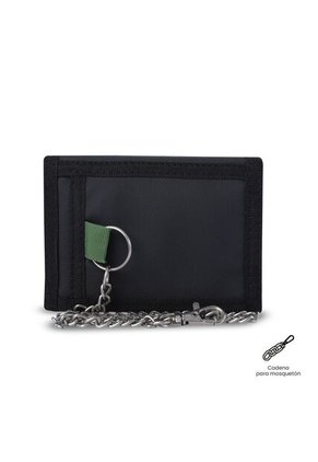 Billetera Para Hombre Contrast Chain Con RFID Blocker Negra