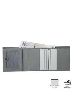 Billetera Para Hombre Saffiano Aqi Negra Con RFID Blocker