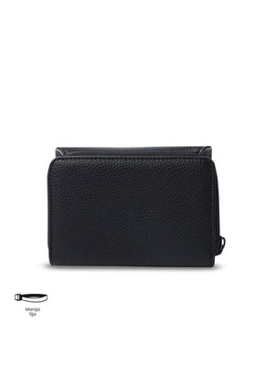 Billetera Para Mujer Smooth Cri Con RFID Blocker Negra