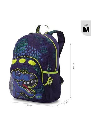 Morral Para Niño Dino Rock Mediano Azul