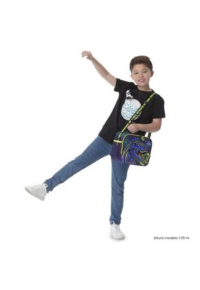 Lonchera Térmica Para Niño Dino Rock Grande Azul