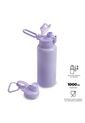 Termo Para Agua Con Tapa Intercambiable Flux 1000 Ml Morado de Totto