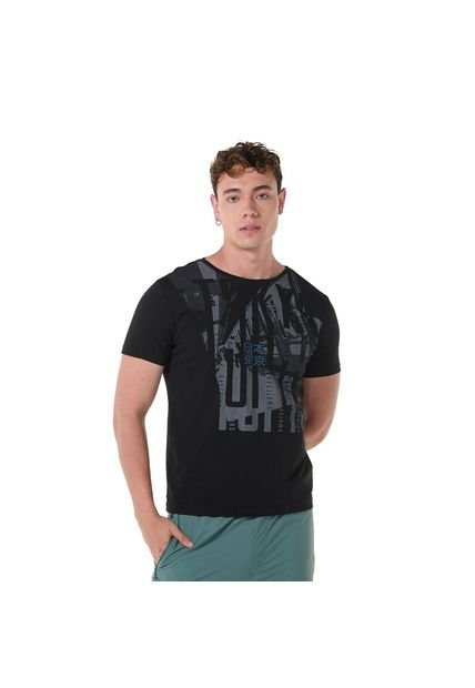 Camiseta Estampada Para Hombre Atena Negra