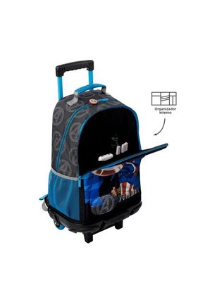 Morral Con Ruedas Niño Avengers Capitán América Grande Gris
