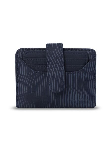 Billetera Para Mujer Texture Dull Con RFID Blocker Azul