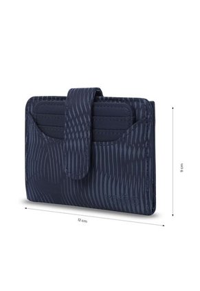 Billetera Para Mujer Texture Dull Con RFID Blocker Azul