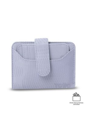 Billetera Para Mujer Texture Dull Con RFID Blocker Morada