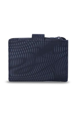 Billetera Para Mujer Texture Dull Con RFID Blocker Azul