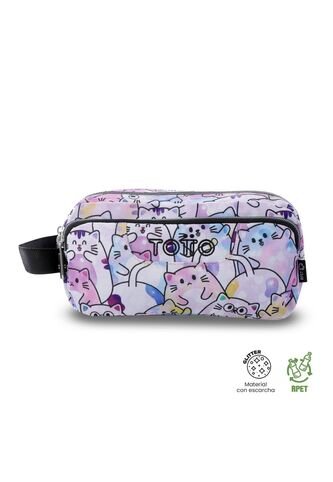 Cartuchera Multiuso Agapec Glitter Grande Rosada Mujer Totto