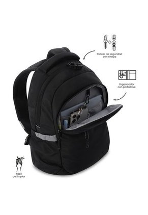 Morral Universitario Porta PC 14" Misisipi Negro Unisex