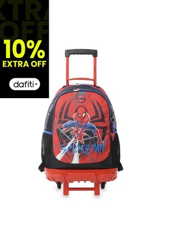 Maleta Para Niño Con Ruedas Spiderman Urban Grande Rojo Totto