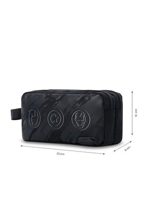 Cartuchera Multiuso 2 Cuerpos Marvel Black Grande Negra