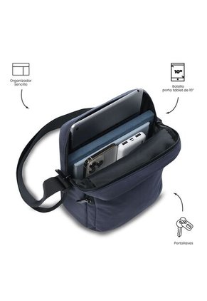 Bolso Para Hombre Porta Tableta 10" Drill Azul