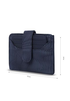 Billetera Para Mujer Texture Dull Con RFID Blocker Azul