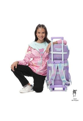 Lonchera Térmica Para Niña Andy Cat Grande Morada