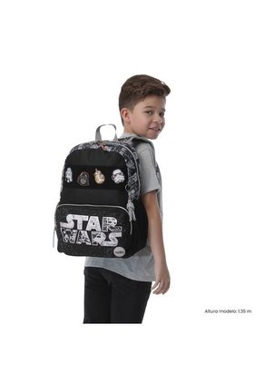 Morral Para Niño Star Wars Jedi Mediano Negro