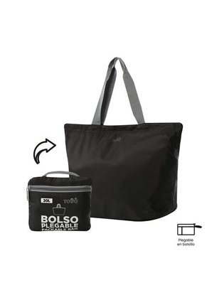 Shopping Bag Plegable Ramel Liviana Negro