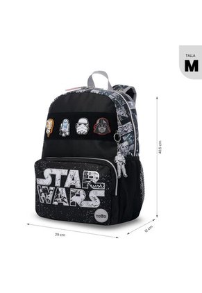 Morral Para Niño Star Wars Jedi Mediano Negro