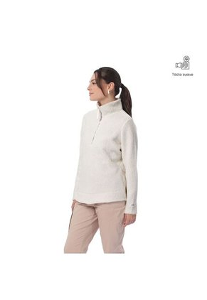 Buzo Con Cremallera Para Mujer Shorel Pullover Blanco