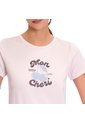 Camiseta Estampada Para Mujer Prime Manga Corta Rosada de Totto