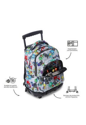 Morral Escolar Con Ruedas Para Niño Renglón Con Dinosaurios
