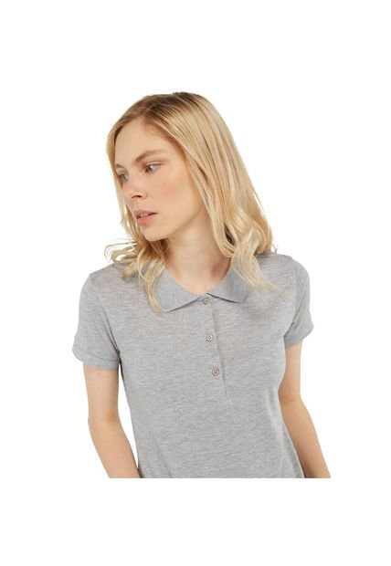 Camisa Polo Chechi Gris Mujer
