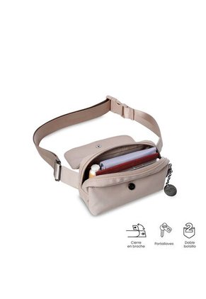 Riñonera Mujer Corneana Mediana Color Beige