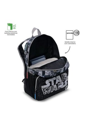 Morral Para Niño Star Wars Jedi Grande Negro